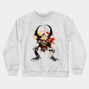 Halloween: Haunting Demons on a light (knocked out) background Crewneck Sweatshirt